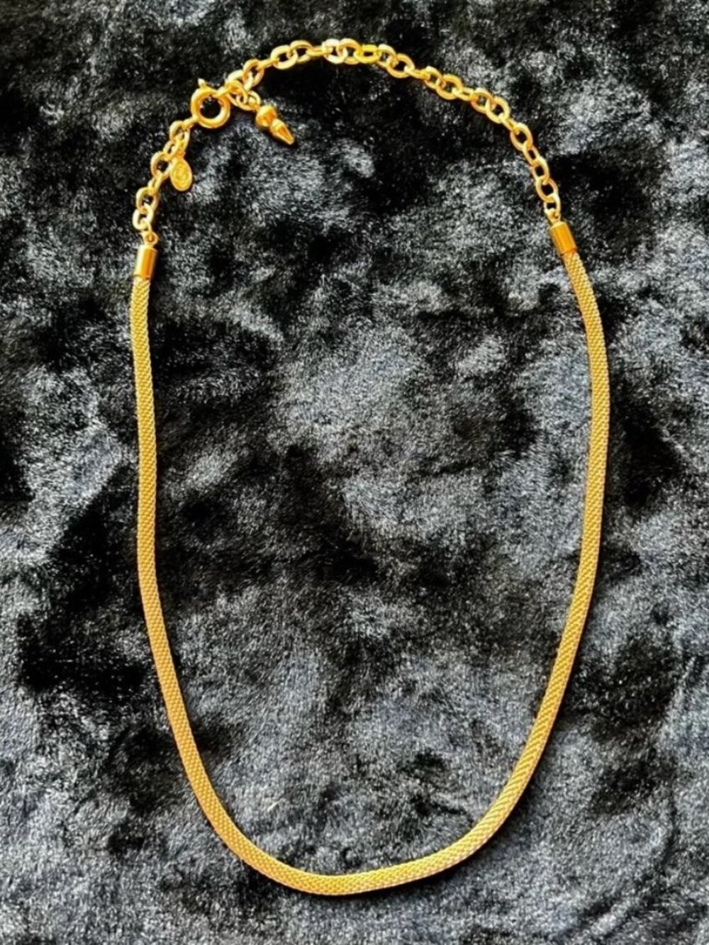 Vintage Premier Designs Gold‑Tone Round Woven Mesh Chain Choker